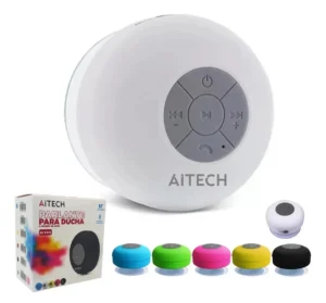 parlante bluetooth aitech ducha resistente al agua