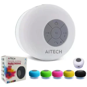 parlante bluetooth aitech ducha resistente al agua