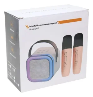 parlante karaoke bluetooth k12 con micrófonos