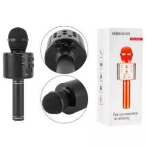 micrófono karaoke bluetooth inalámbrico ws 858 con parlante integrado