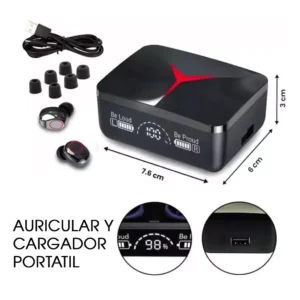 auriculares bluetooth m90 pro con power bank
