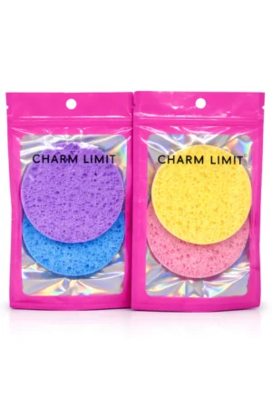 esponja exfoliante facial redonda 2 unidades charm limit