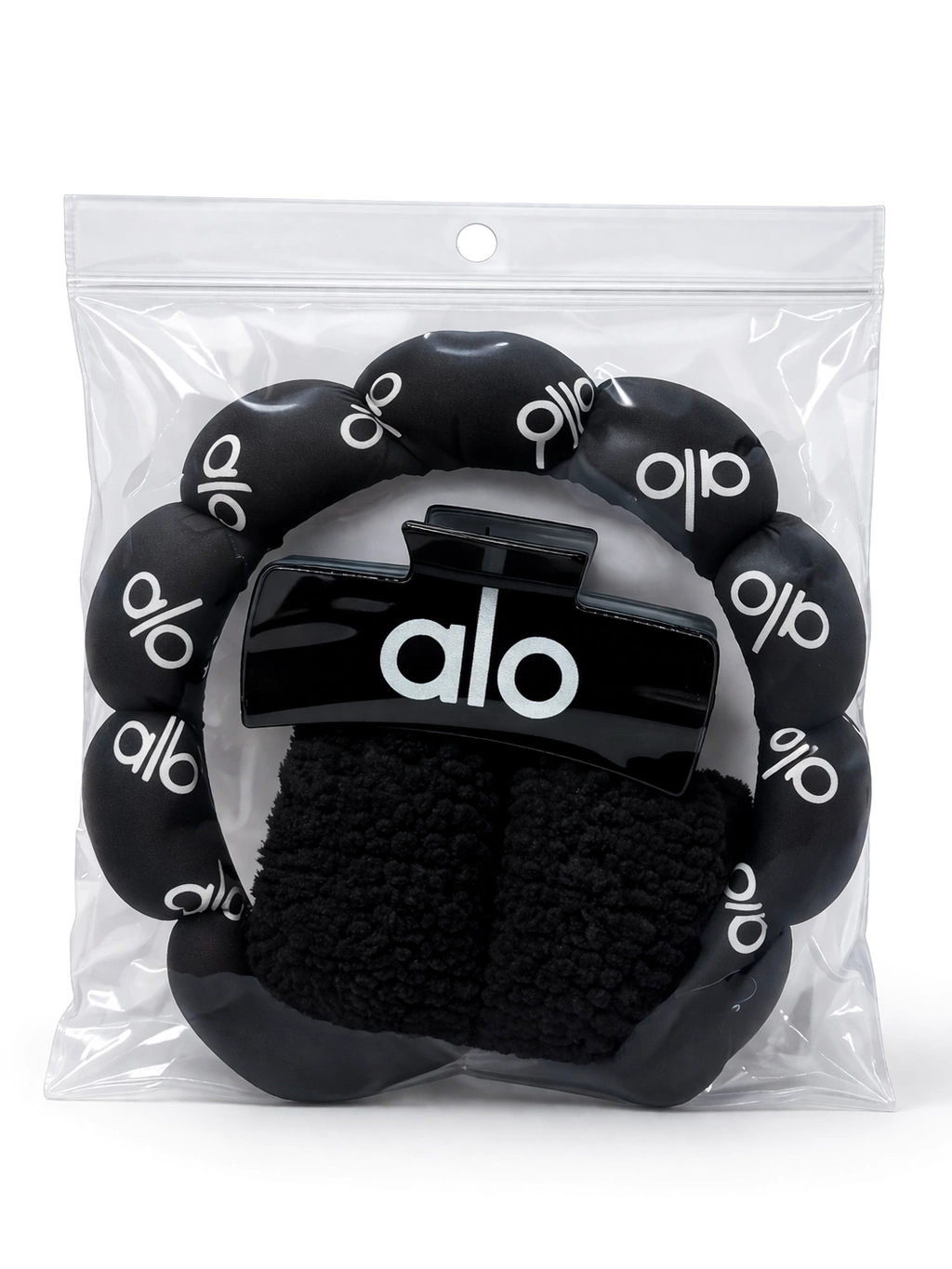 Vincha Spa + Muñequeras ALO Set Skin Care Facial Con Broche