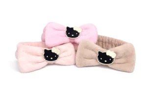 vincha spa kitty negra skincare maquillaje felpa suave