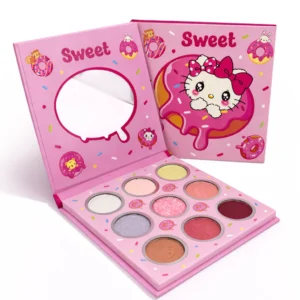 paleta de sombras 9 colores kitty donut alta pigmentación compacta