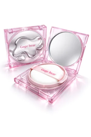 base cushion pink chrome gege bear – maquillaje compacto alta cobertura acabado natural luminoso