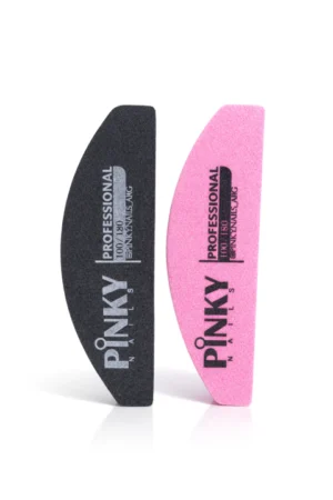 lima sponge mini 100/180 medialuna pinky – pulidor profesional compacto para uñas naturales y gel