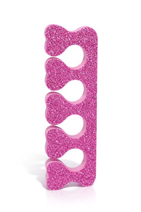 Separador de Dedos Brillo Arco Iris PKY – Espuma Suave para Pedicura Diseño Kawaii Reutilizable