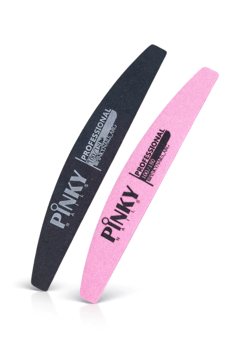 Lima Sponge Mini 100/180 Medialuna Pinky – Pulidor Profesional Compacto para Uñas Naturales y Gel