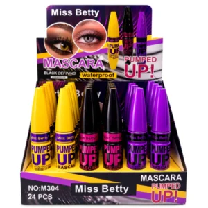 máscara de pestañas pumped up miss betty – volumen extremo waterproof larga duración