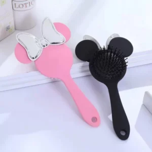 cepillo para cabello mini diseño orejas tipo mickey – desenredo suave compacto y portátil