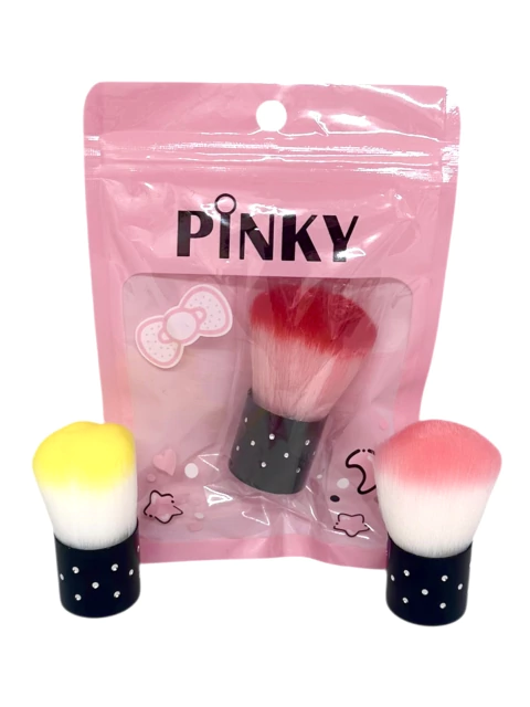 Brocha para Polvo Pinky – Aplicación Profesional Suave para Base, Polvo Compacto y Difuminado